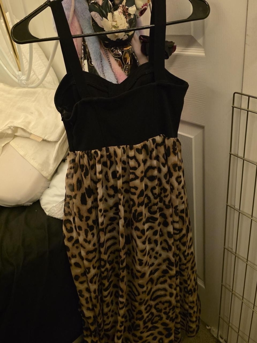 Forever 21 Black Top Leopard Print Sundress
